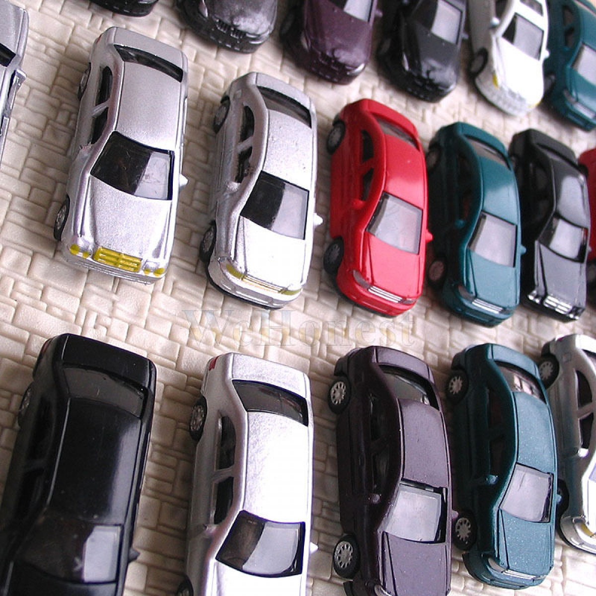 50 pcs HO Scale 1:100 Model Cars for layout scene